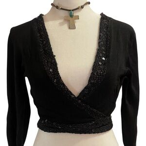 Y2K sequin wrap top